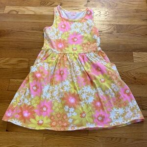 Cat & Jack size 8 Floral Sleeveless girls Dress - Pink, Yellow, White